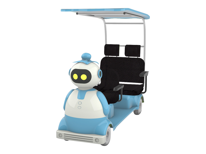 旅游观光车穿梭风景的流动风景线